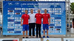 Marek Matoušek, Matěj Kozubek, Denis Borovka a Martin Straka na LEN Cupu v Barceloně